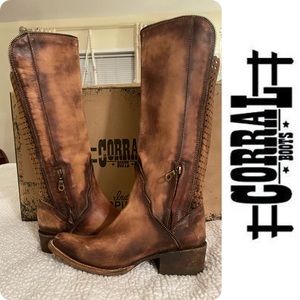 Corral distressed tall boots